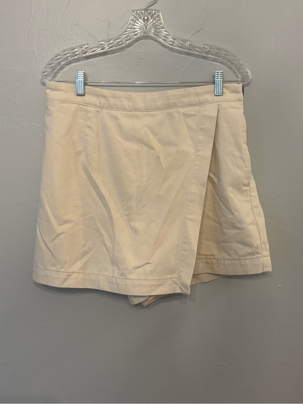 Lands' End Cream Wrap-Front Women's Skort